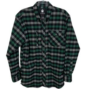 Alaskan Hardgear Duluth Trading  Boars‎ Nest Flannel Green Plaid Men's Size M